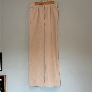 BDG Women's Cream Wide Leg Trousers